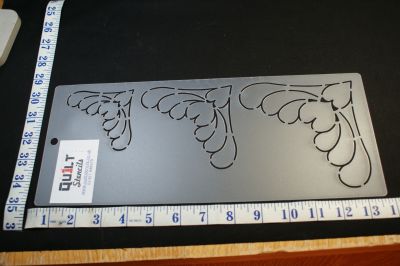 QUILTING STENCIL 3" 4" 5" FEATHER CORNERS